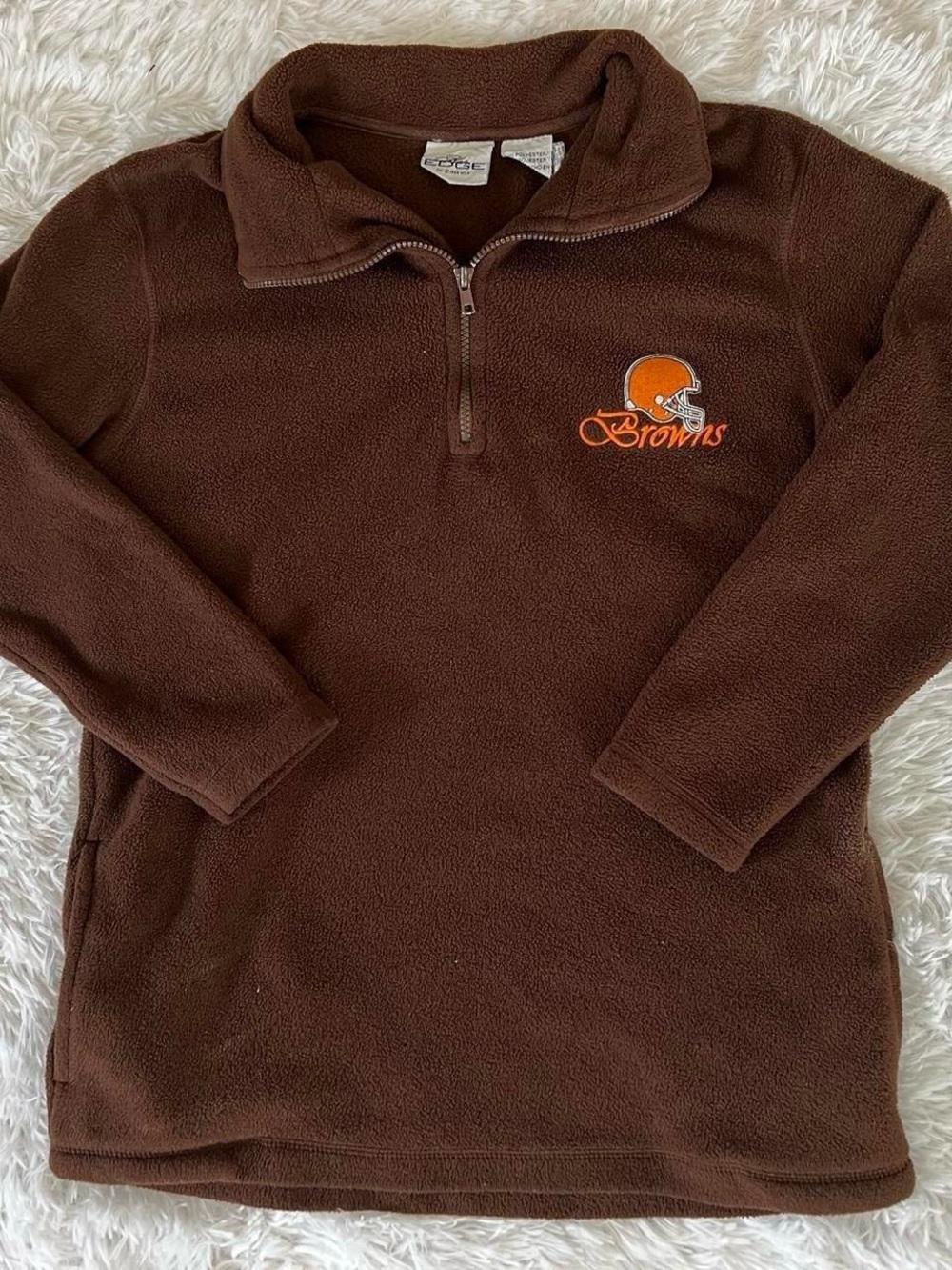 Vintage Cleveland Browns Fleece Quarter-Zip Pullover
